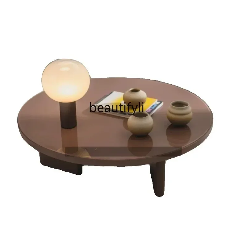 

LD25Simple Modern Creative Tea Table French Side Table Combination round Tea Table Quiet Style Small Apartment