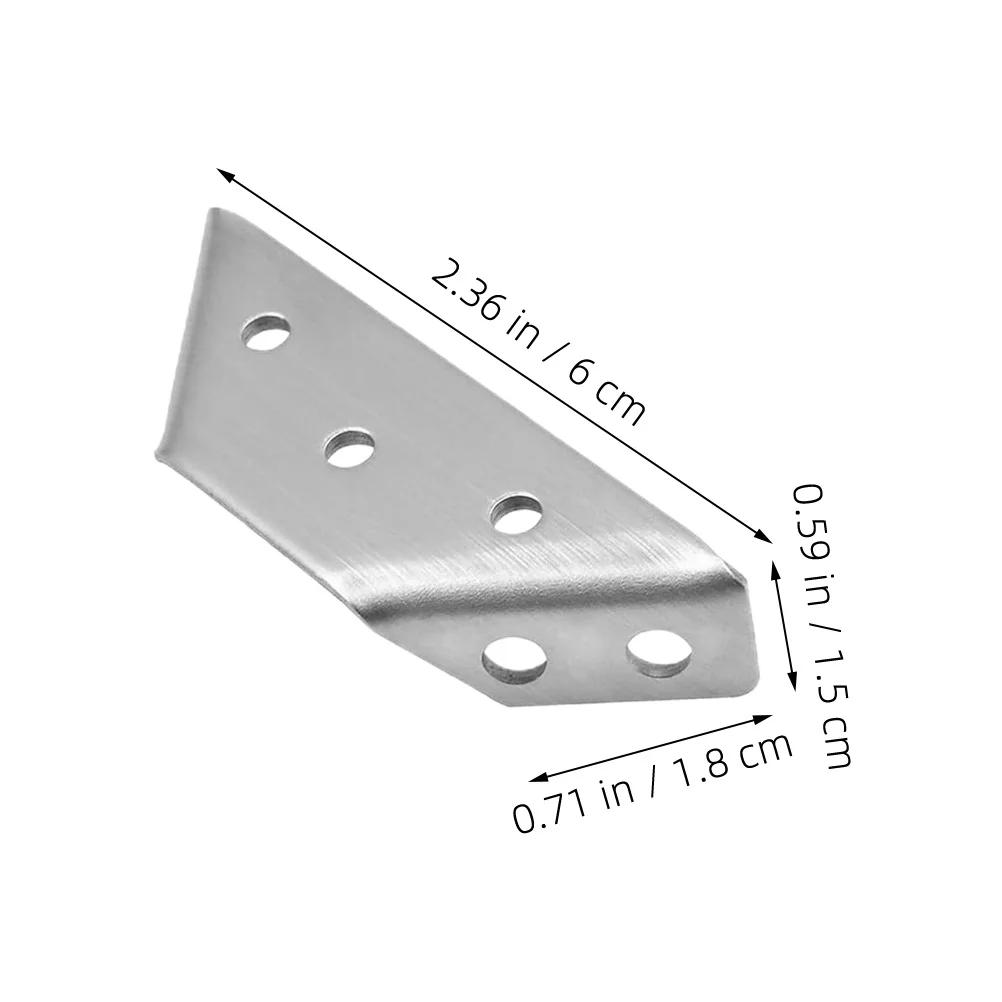 

6Sets Stainless Steel Furniture Corner Connectors Heavy Duty Corner Braces for Cabinet Shelves Kitchen Support Brackets