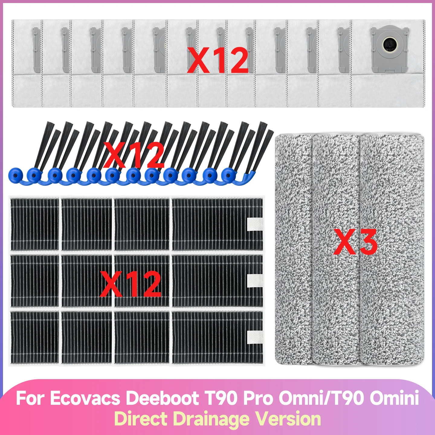 pieces-detachees-pour-aspirateur-ecovacs-deebot-t90-pro-omni-t90-omni-version-a-vidange-directe--brosse-filtre-sac-a-poussiere-rouleau-serpilliere