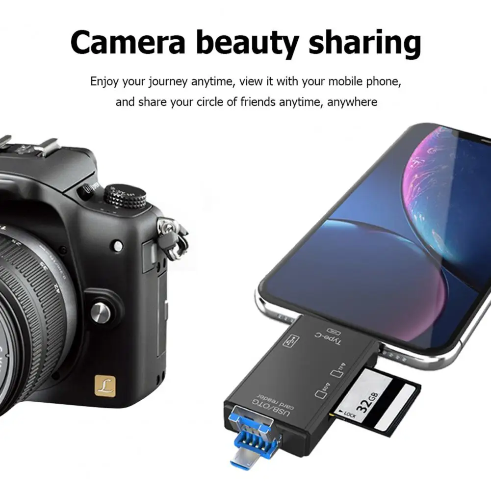 Convenient Type-C Card Reader Impact-resistant Card Reader High Speed Transfer Micro USB 2.0 Card Reader  Card-Reading