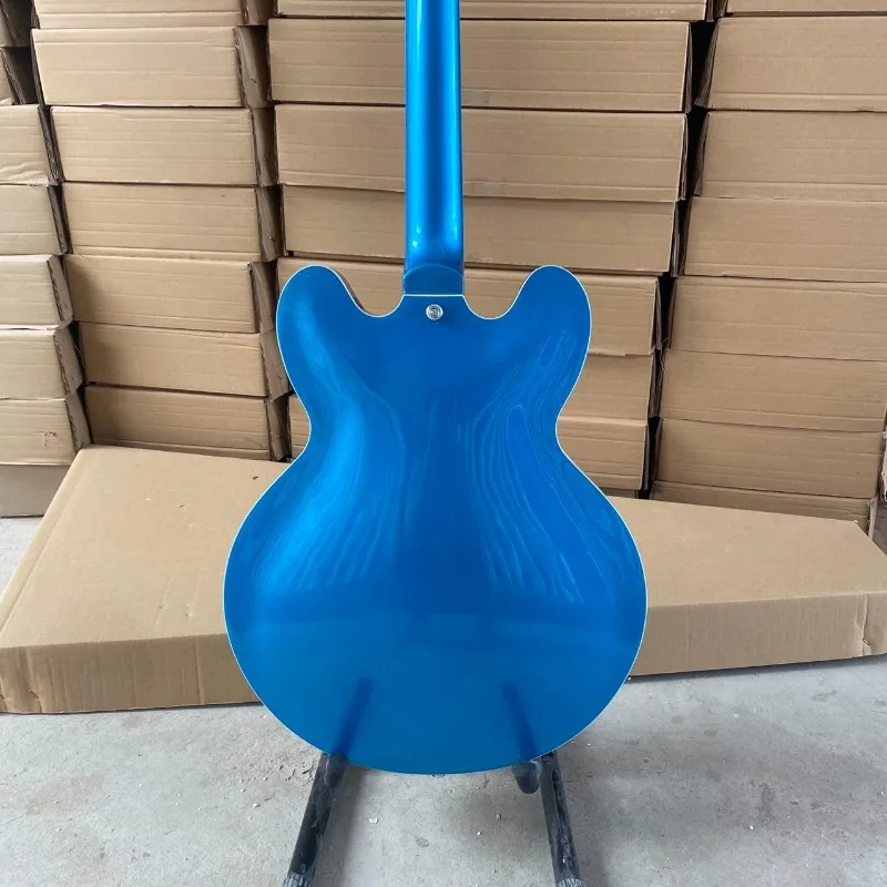 Fine Craftsmanship Blue DG 335 Semi-hollow and Double Diamond Holes Jazz Electric Guitar Rosewood Fingerboard Maple Body ﻿