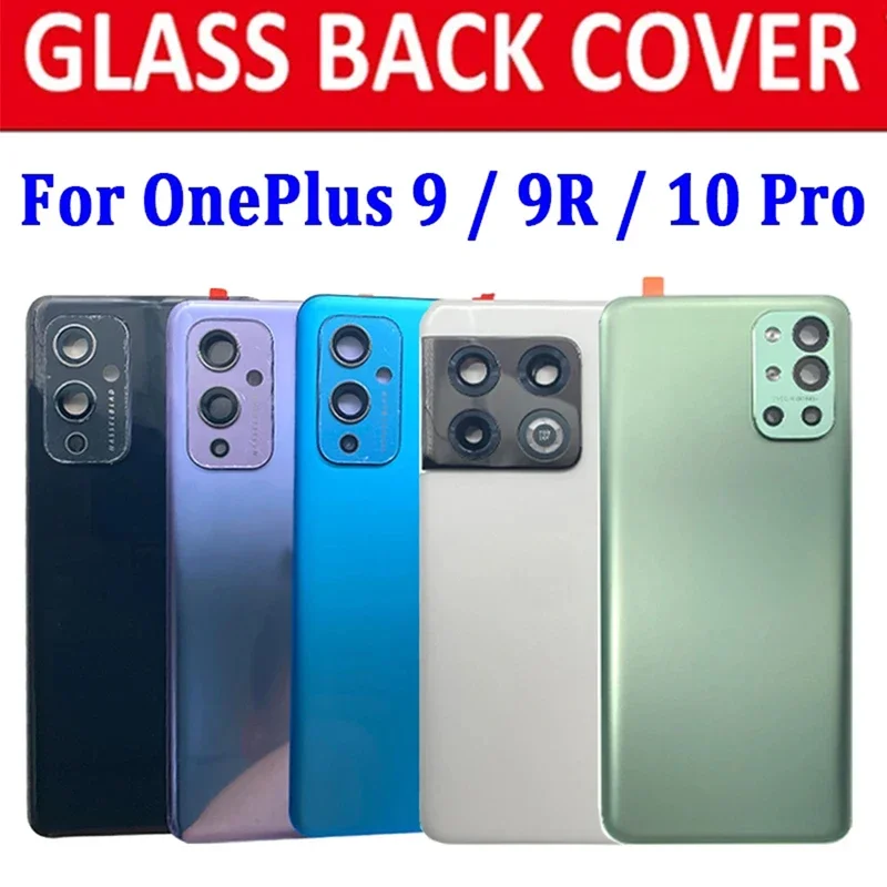 

Battery Back Cover Rear Panel Replacement Housing Case STICKER Adhesive For Oneplus 9 9R 10 Pro With Camera Lens