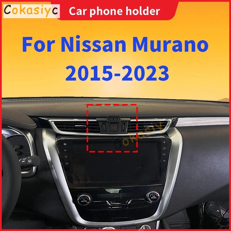 Suporte de Telefone para Carro para Nissan Murano Z52 2015 2016 2017 2018-2023 Base de Suporte Fixa Especial com Carregador Sem Fio Acessórios Interno