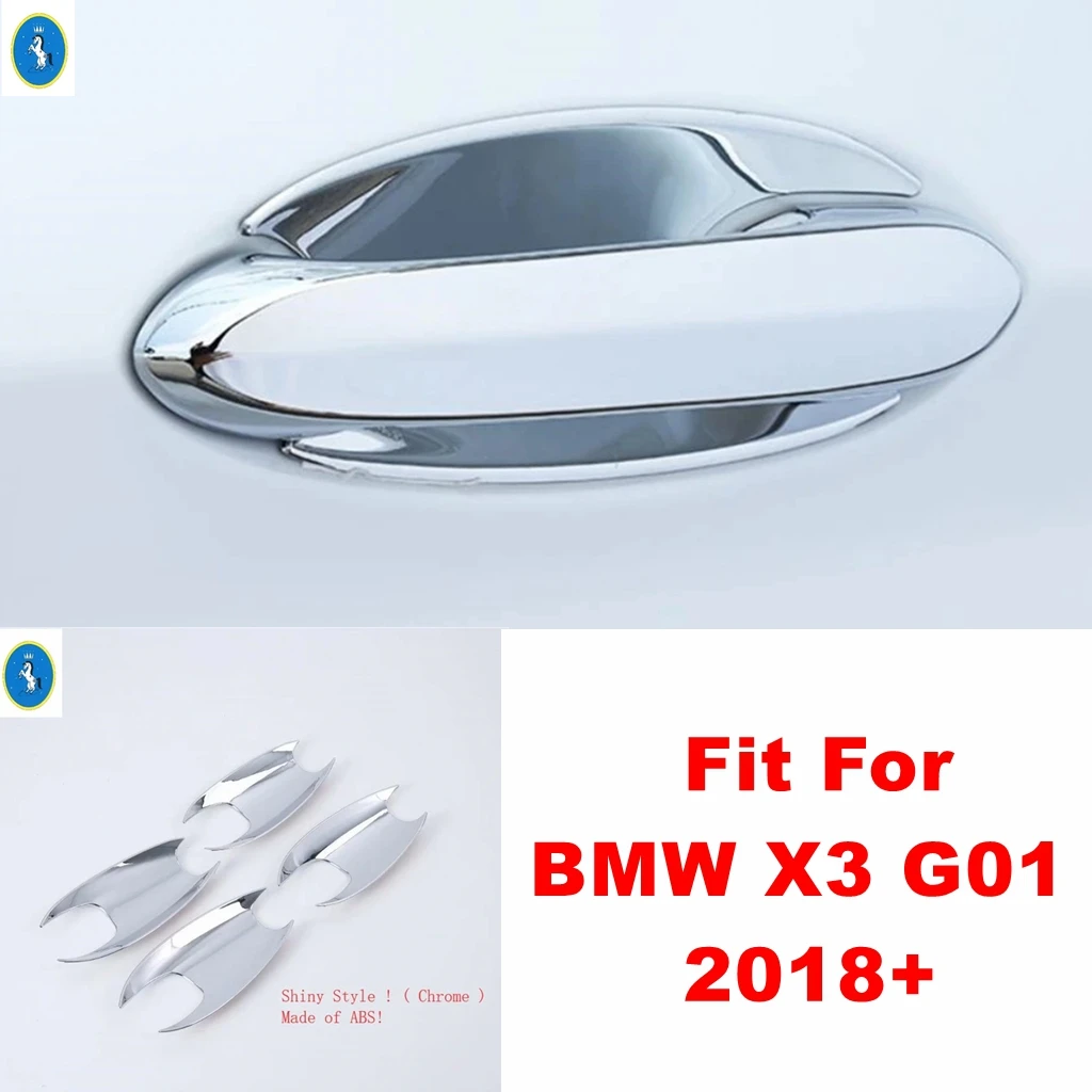 

Auto Side Pull Door Handle & Bowl Protection Decor Cover Trim For BMW X3 G01 2018 - 2021 Chrome / Carbon Fiber Look Accessories