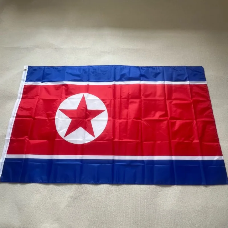 North Korea Flag 90X150cm High Quality Polyester Hanging DPRK Korea Flag Home Decoration