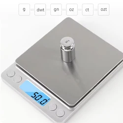 Portable weighing 3Kg/500G digital scale Precision scale Jewelry weighing food after diet balance measurement LCD electronics