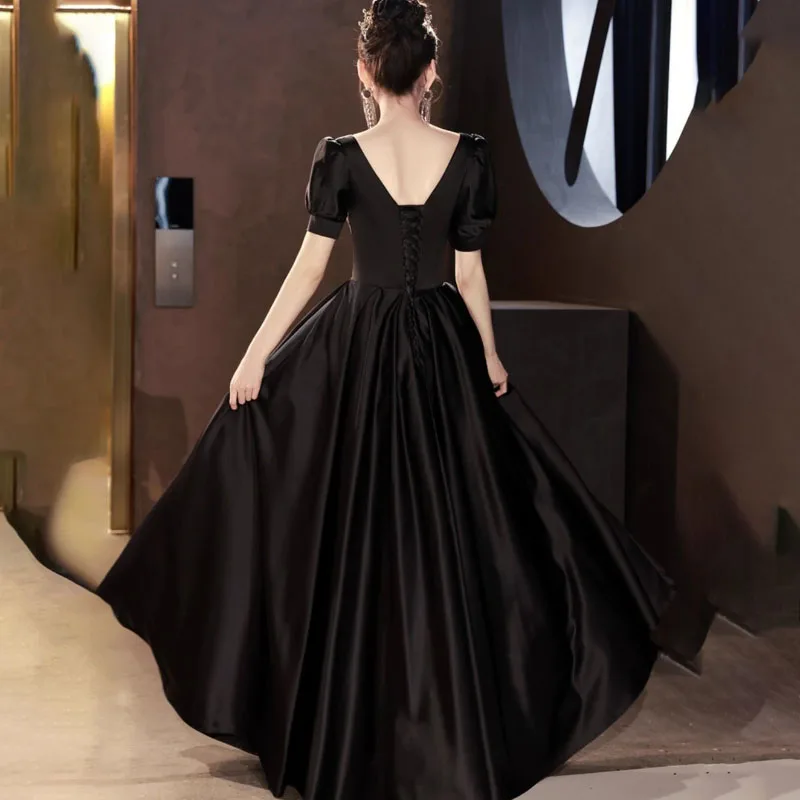 Banquet Evening Dresses Women\'s 2024 New Slim Princess Student Light Luxury Birthday Party Annual Meeting Host Graduation Dress