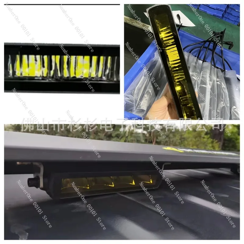 

Blackened Refractive LED Light Strip, 40W Single Row Spotlight for White Yellow Light