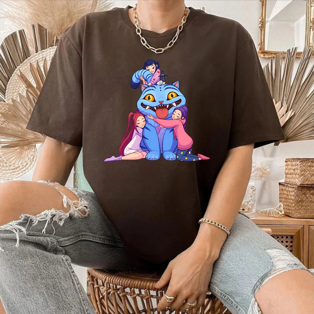 Derpy bleu tigre et Huntrix fille Mira Rumi Joey chemises mignon jeunesse chasseurs de démons T-shirt à la mode à manches courtes Harajuku hauts