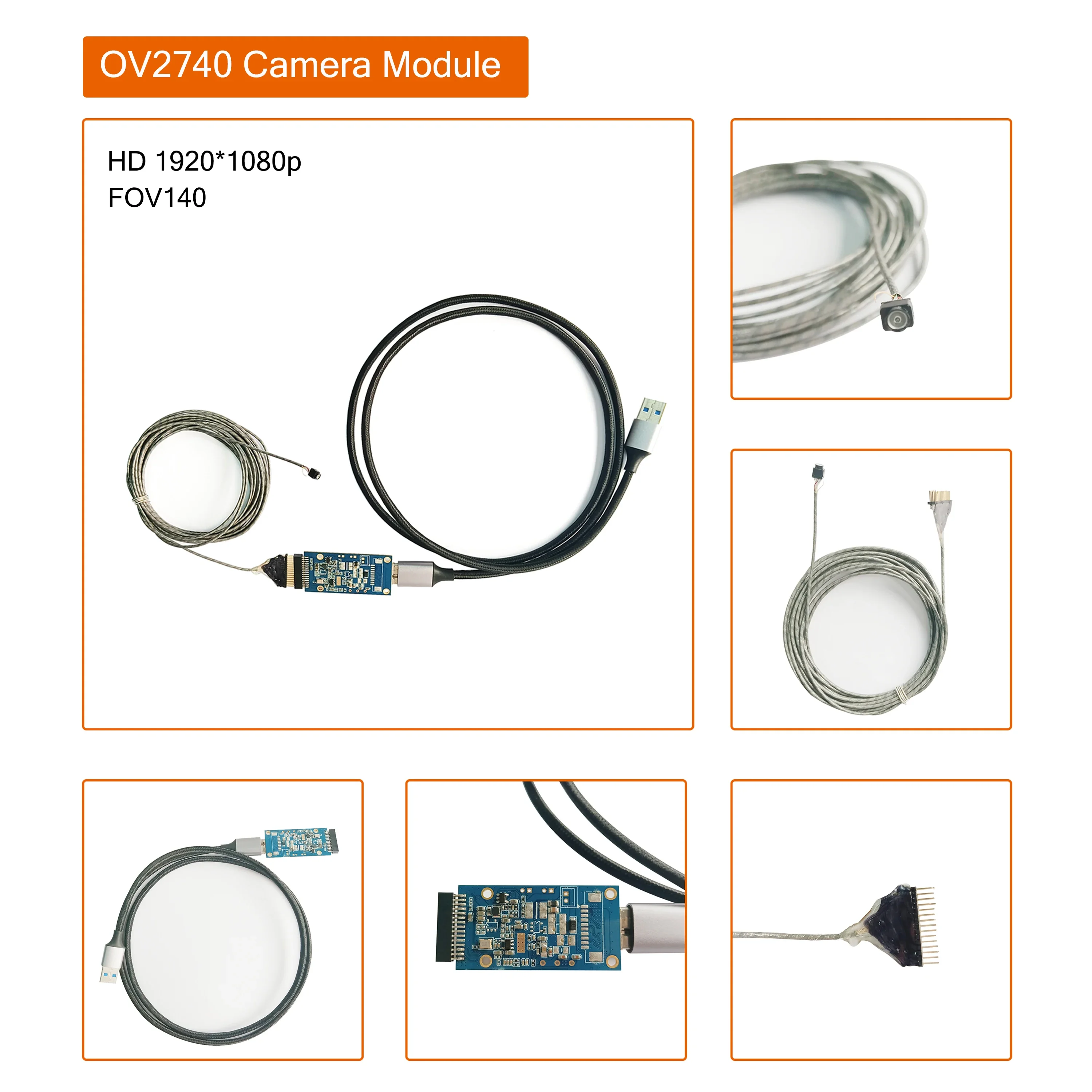 1920p 2MP ov2740 CMOS laptop endoscopic integrated camera print for thermic motor inspection of heat engines for car