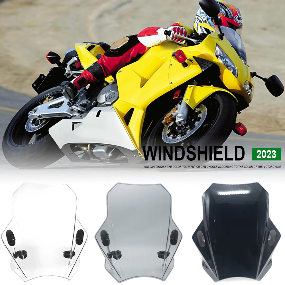 For HONDA CBR600RR CB1000R GXSR 600 750 Universal Motorcycle Windscreen Windshield Deflector