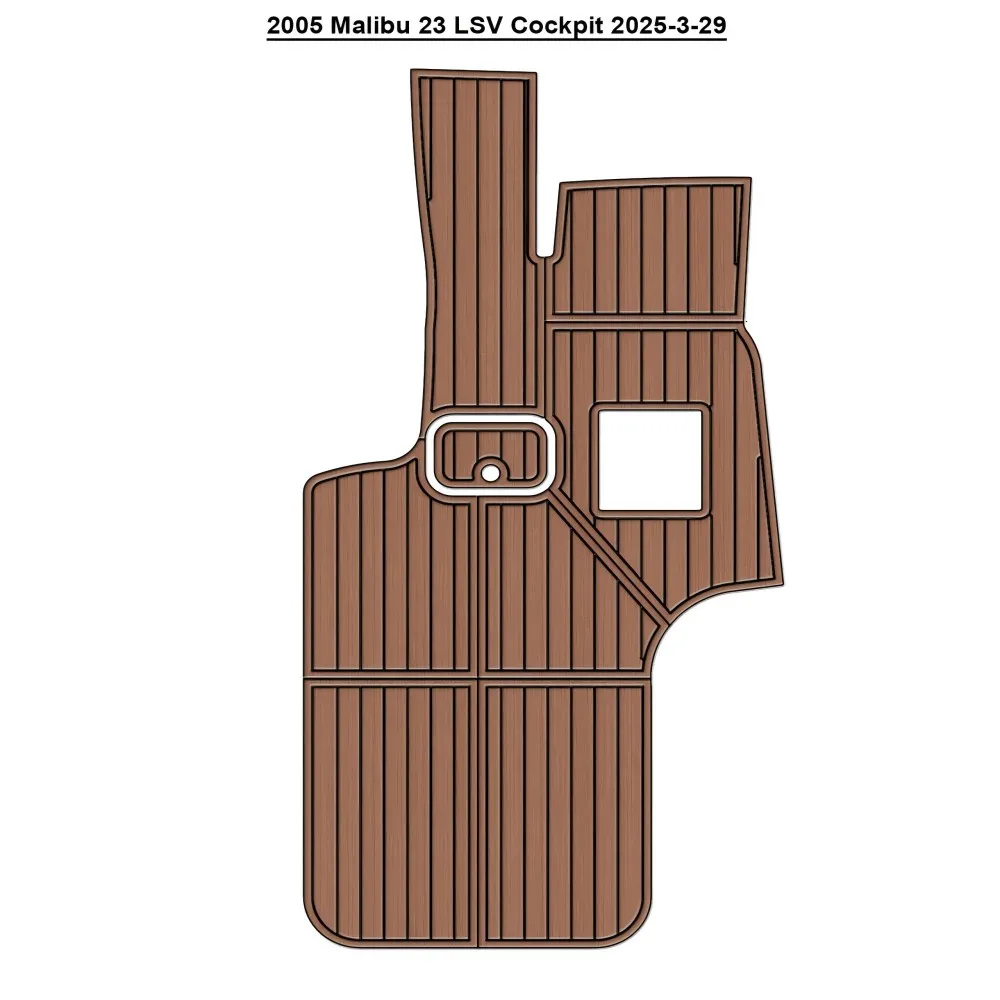 

2005 Malibu 23 LSV Cockpit Pad Boat EVA Foam Faux Teak Deck Floor Mat SeaDek Gatorstep Style Self Adhesive j9db5rsv