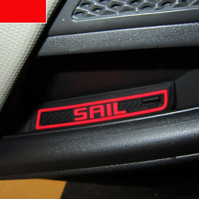 For 2015-2018 Chevrolet Sail 3 3D Rubber Mat Door Slot Pad Cup Cushion Groove Mat Lnterior Anti Slip Mat  Car Accessories