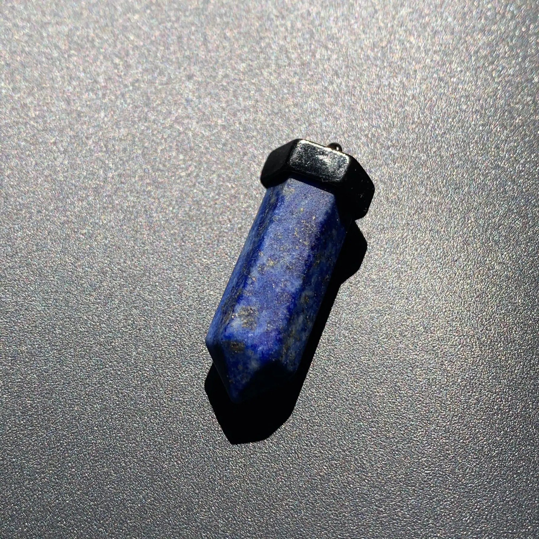 1pcs/lot Mystic region of Himalayas Lapis double pointed six prism crystal column Pendant Original stone energy stone neck penda