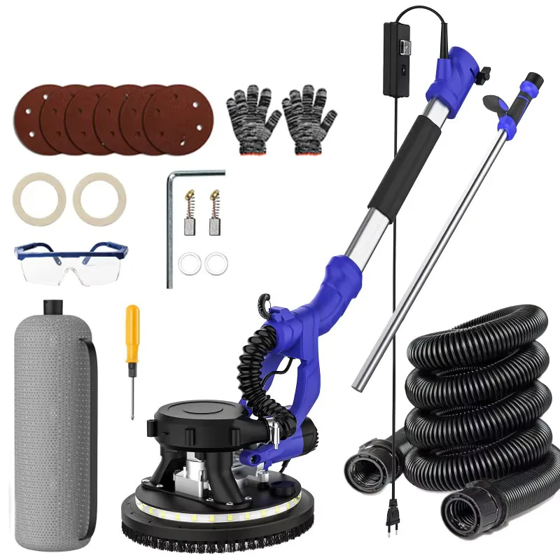 GECOFEER 950W ponceuse électrique pour cloisons sèches rectifieuse murale mastic sans poussière auto-aspiration meulage Portable polisseuse poussière