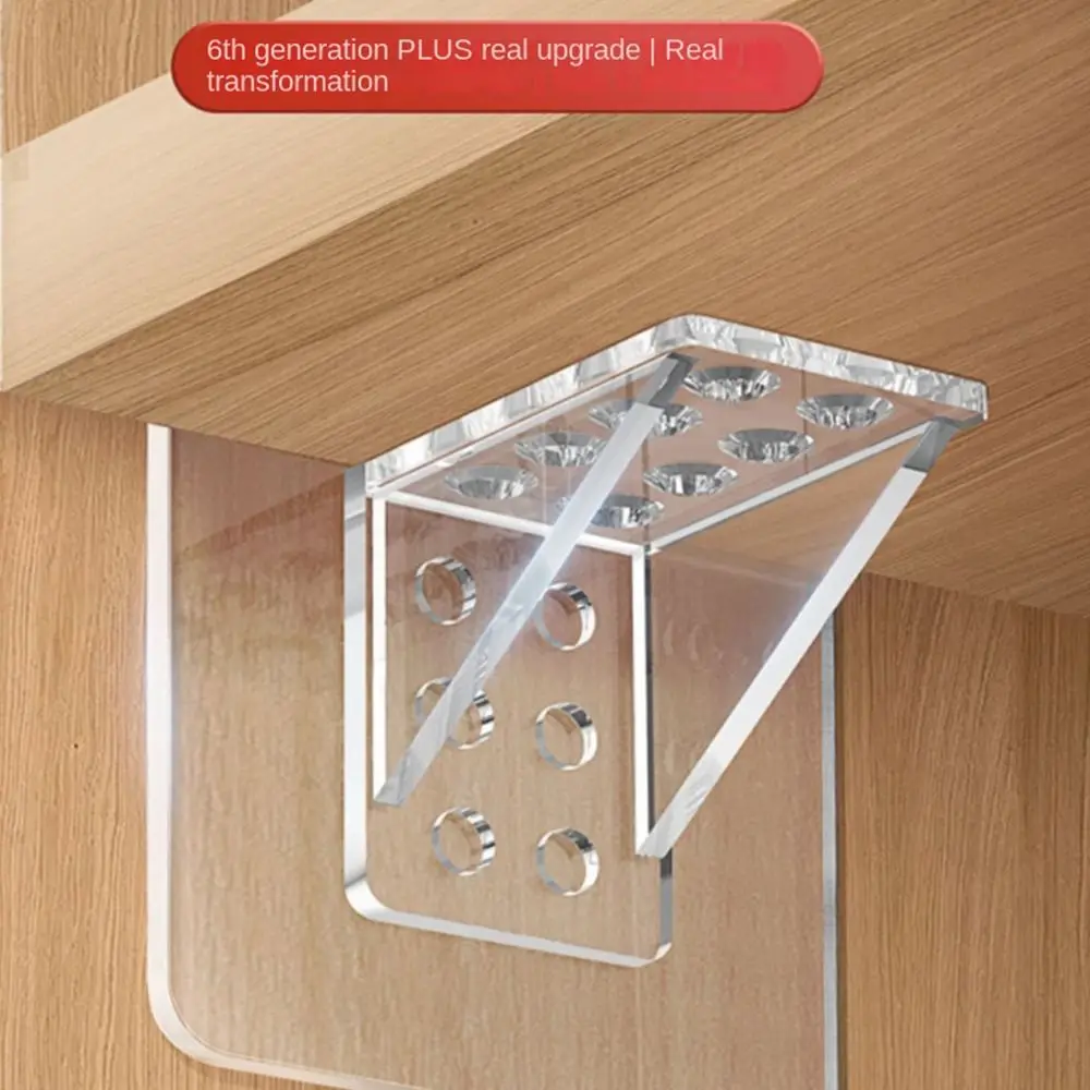4pcs Kitchen Wall Hanger Wardrobe Holder Adhesive Pegs Closet Support Pegs Shelf Support Clips Partition Holders Shelf Support