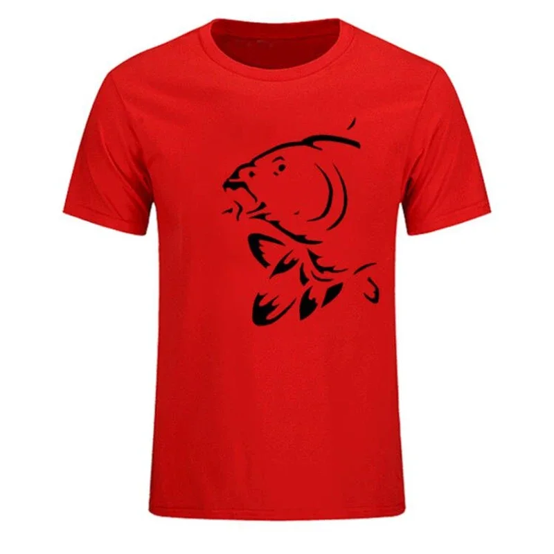 Funny carp sports T shirt men\'s summer fishing fisherman sports shirt men\'s leisure Harajuku O collar men\'s 3D t shirt clothing