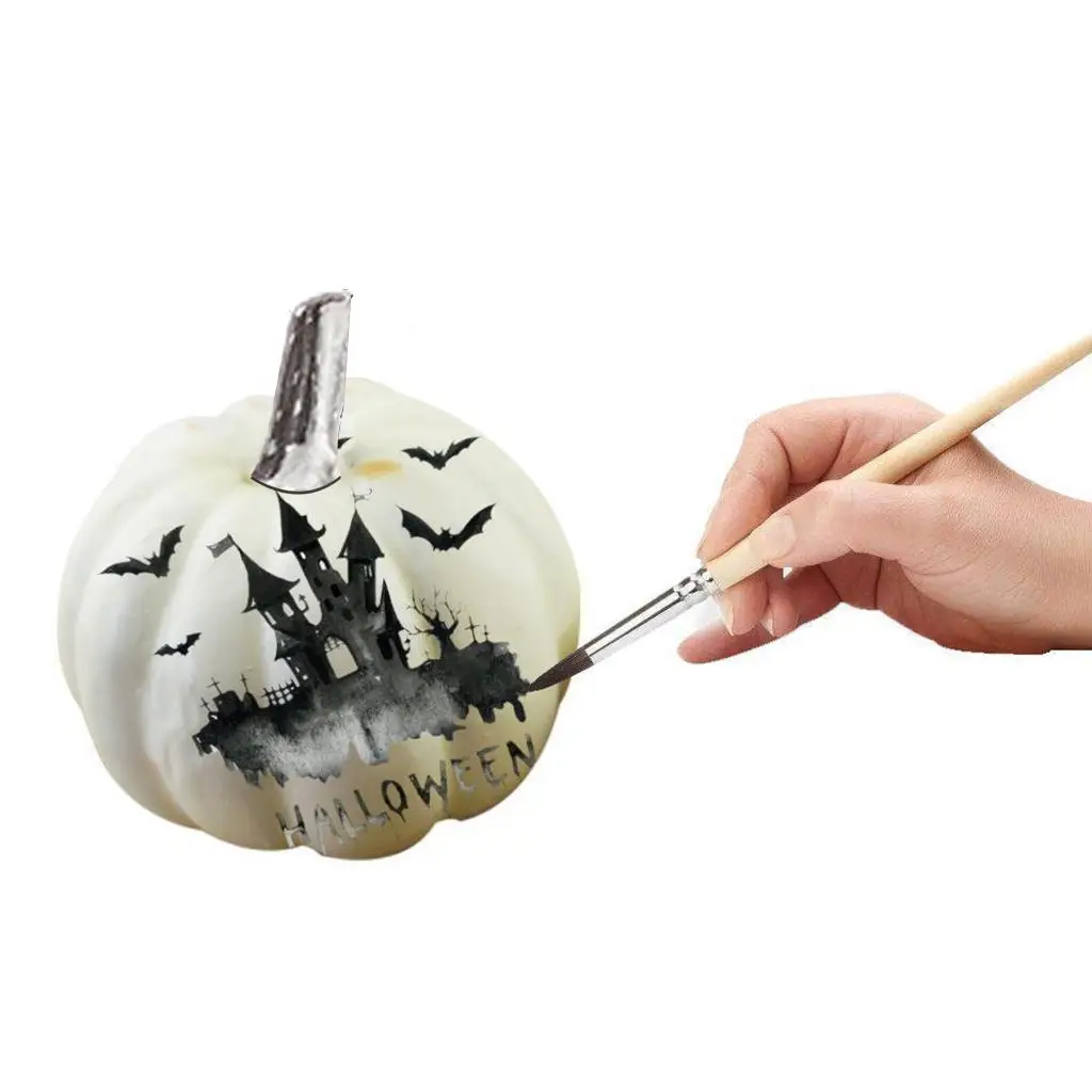 Artificial White Pumpkin Mini Vegetable Ornament Foam DIY Craft for Halloween Thanksgiving Christmas Party Supplies