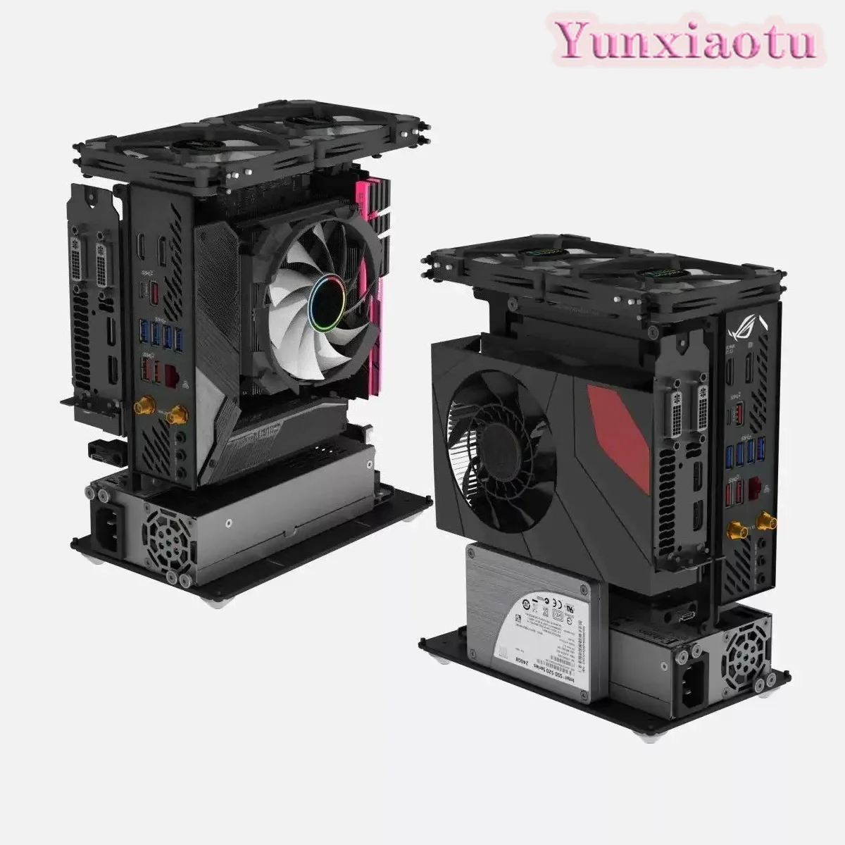 SIXGE K2S V5 Mini ITX A4 Aluminum CNC Computer Case 5.1L Support GPU and 1U PSU for Desktop Gaming