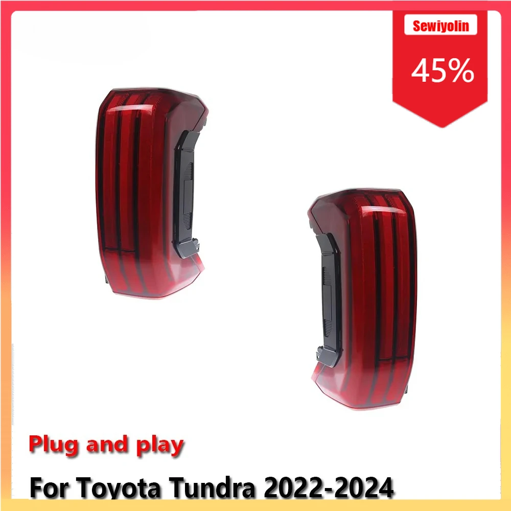 

Автомобильный светодиодный задний фонарь, автомобильные детали для Toyota Tundra 2022-2024, авто противотуманные DRL, стоп-сигнал, указатель поворота, Plug and Play