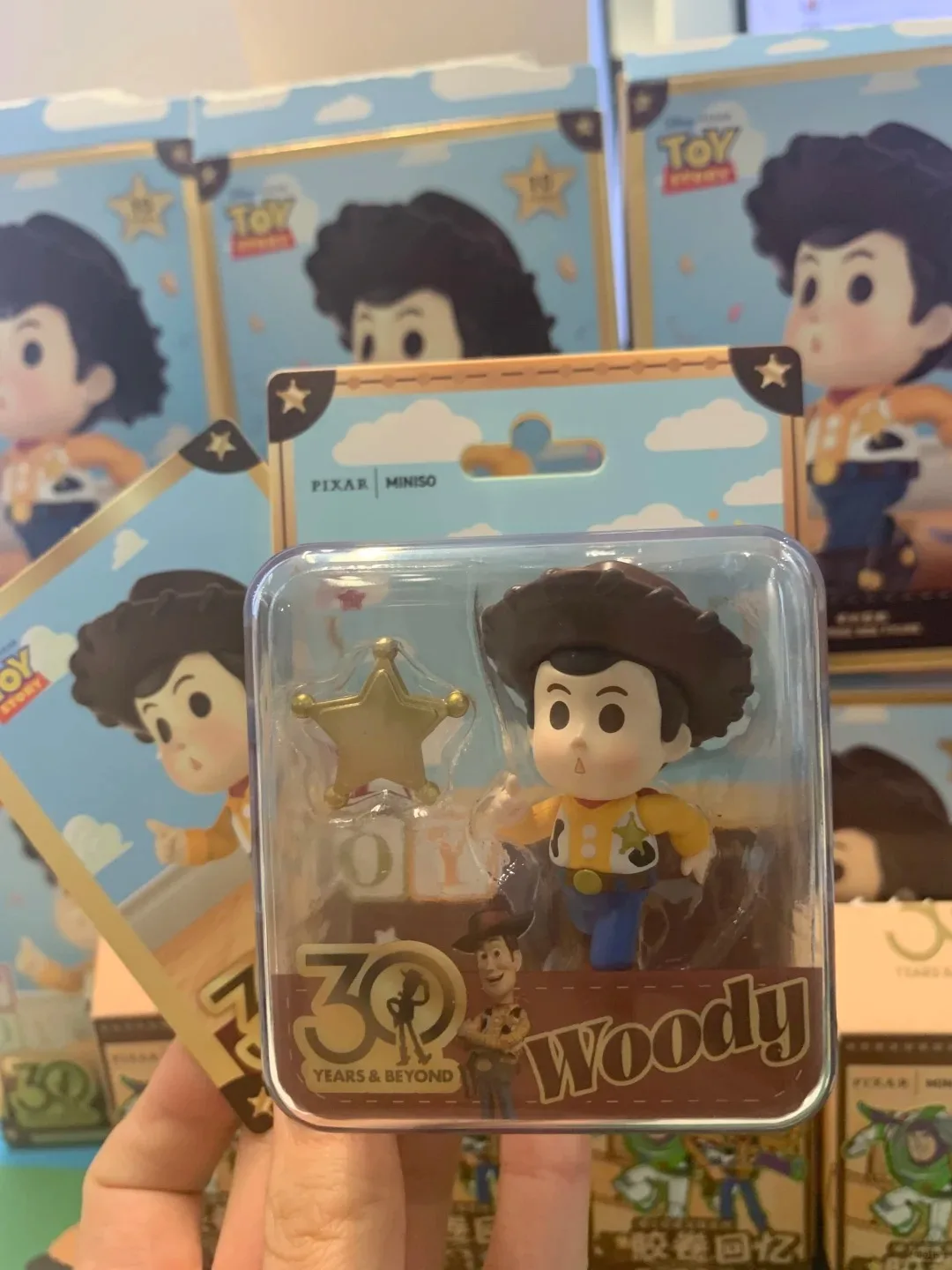 

Disney Blind Box Toy Story Figure Series Collectible Model Toys Woody Jessie Buzz Lightyear Elevator Theme Endless Playability