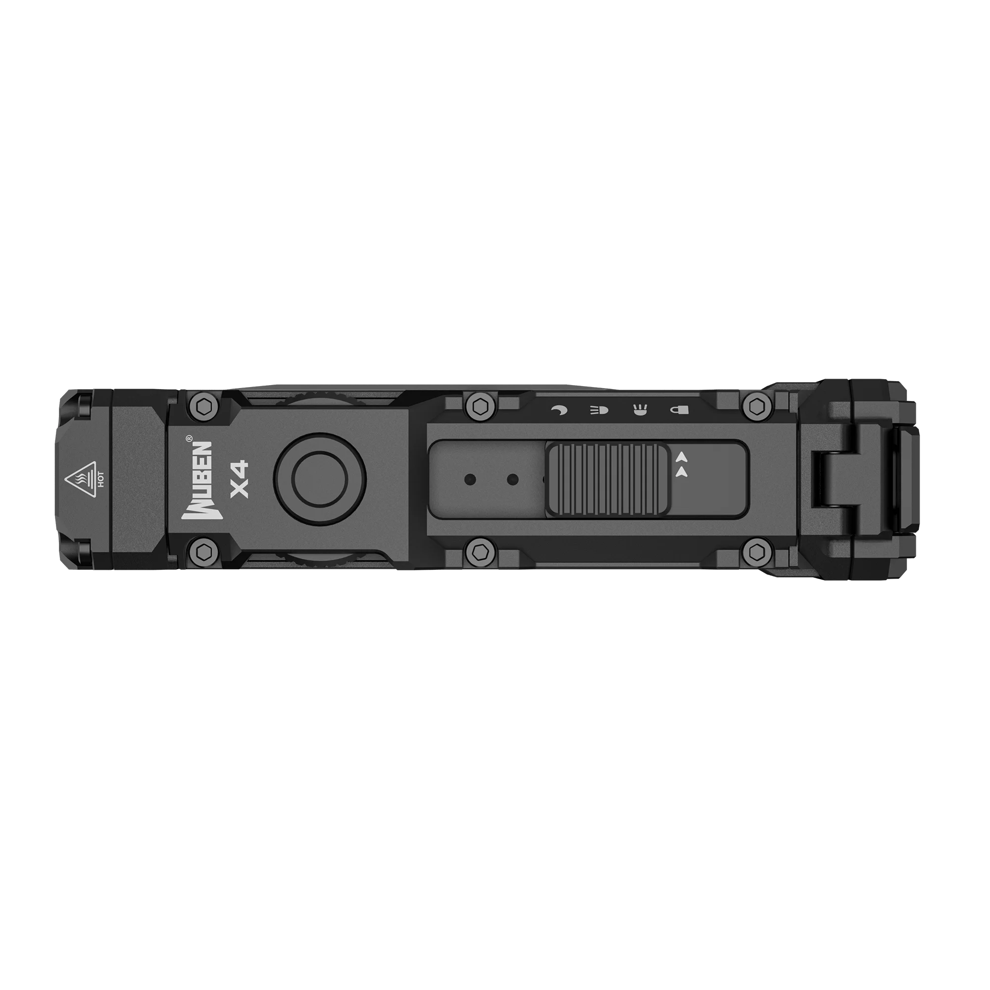 WUBEN X4 EDC Flashlight Max 1500Lumens USB-C Rechargeable With 3400mAh Battery-Black