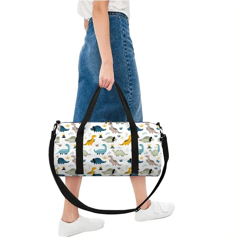

Cartoon Dinosaur Pattern Print Large Capacity Luggage Bag For Boy/Girls Best Bolsas 3D Cartoon Outdoor Fitness Bags For Children