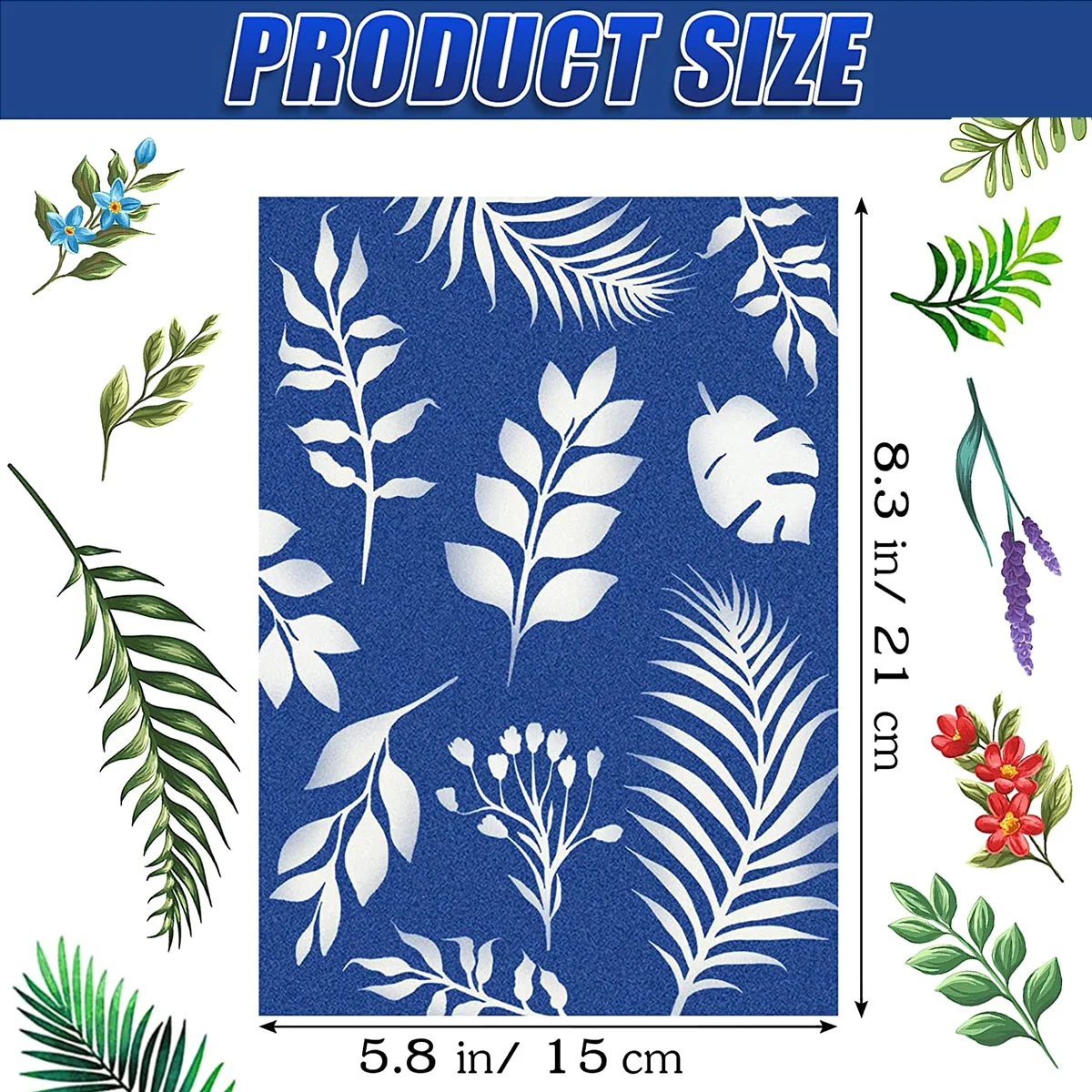 80/24pc Cyanotype Paper Silhouette Painting Nature Printed Paper for Kid Craft Class DIY Art Crafts Sun Print Paper Easy Drawing