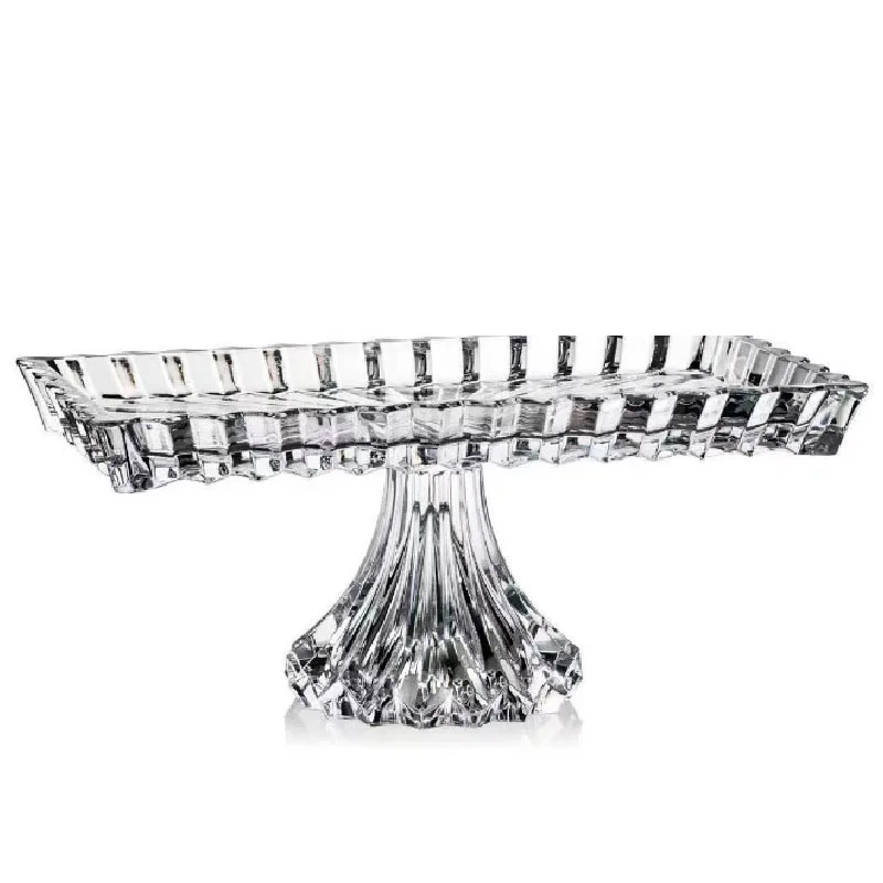 

Restaurant Household Crystal Glass European Crystal Glass Fruit Plate Double Layer Fruit Plate