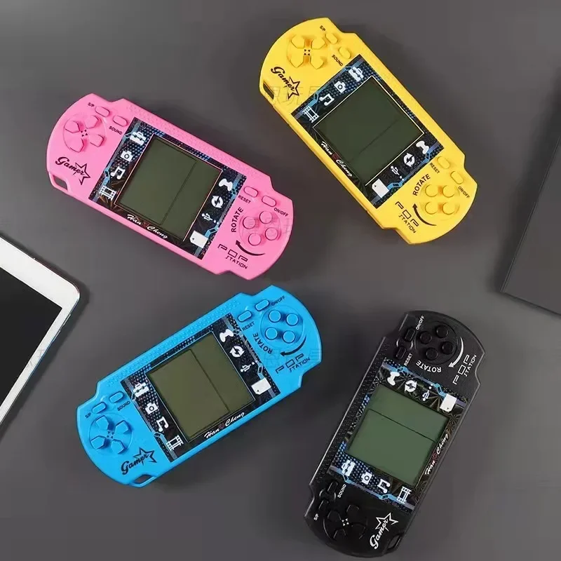 Big Screen Sliding BRICK GAME Tank Fight Shoot Classic Handheld Blocks Game Machine Kids Console with Music Retro Children Games