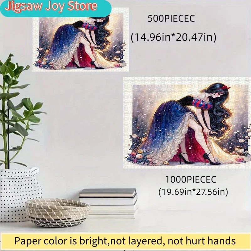 

Пазл 500/Disney, бумажный пазл-конструктор (Белоснежка, мечтательная иллюстрация, эстетичный стиль) в изысканной подарочной коробке, плотный белый картон