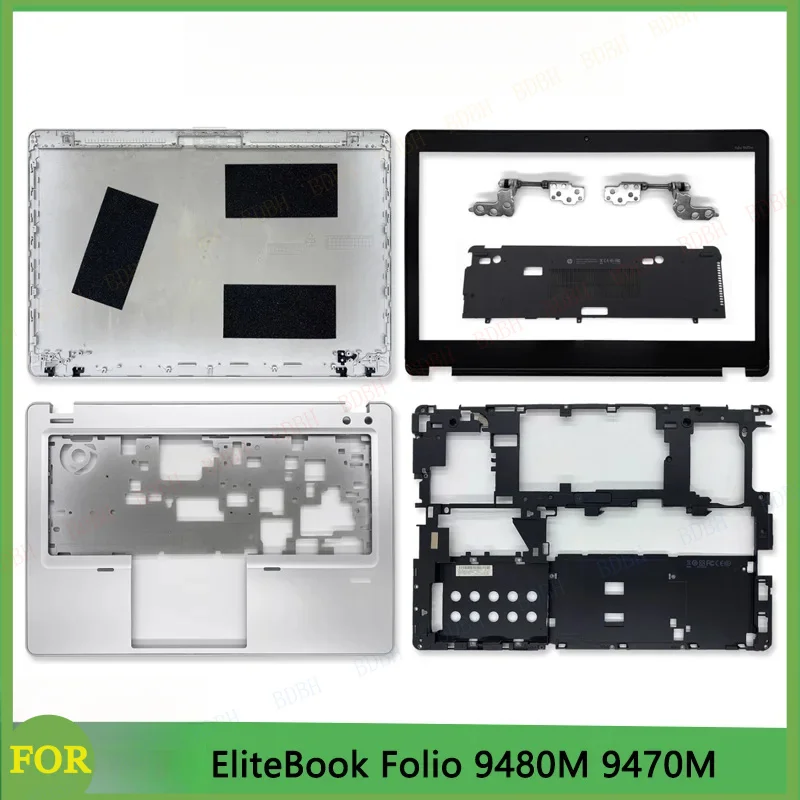 New For EliteBook Folio 9480M 9470M Laptop LCD Back Cover Front Bezel Palmrest Upper Bottom Case Hinges HDD Battery Case