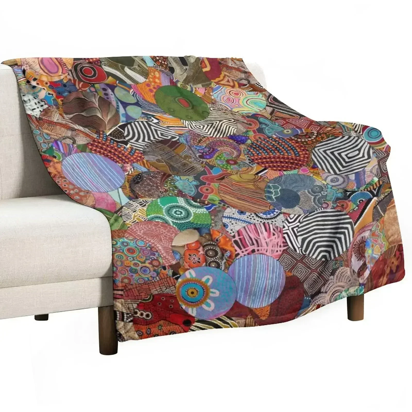 Indigenous Australian Art Throw Blanket Polar Furrys Nap Beautifuls Sofas Thermals For Travel Blankets