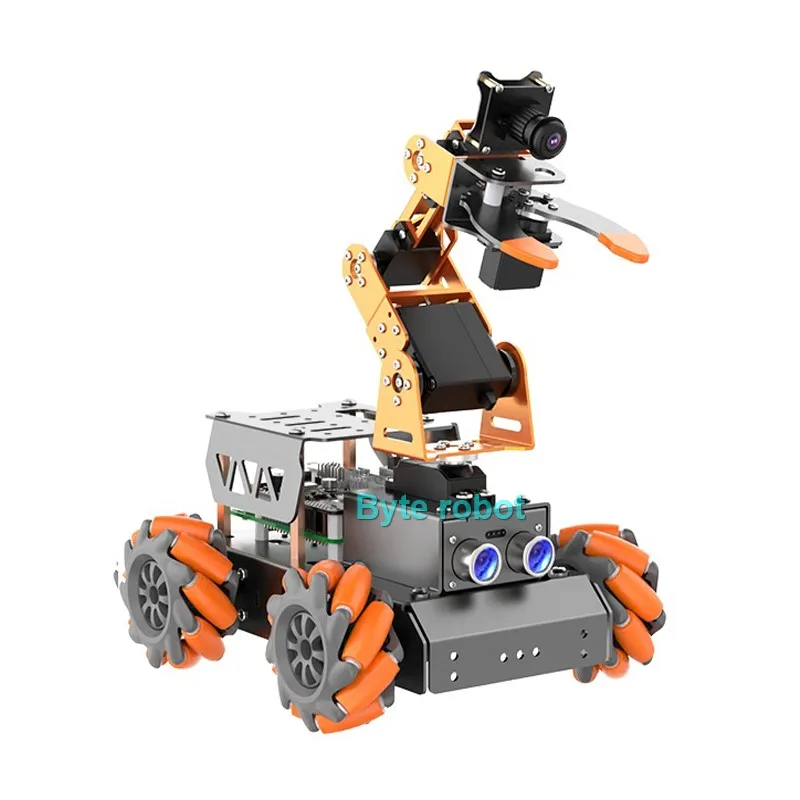 Masterpi วิชั่น Ai Robot 4WD หุ่นยนต์รถหุ่นยนต์มาพร้อมกับบอร์ดสำหรับของตกแต่งงานปาร์ตี้ราสเบอร์รี่ Pi 5/4G หุ่นยนต์ตั้งโปรแกรมได้