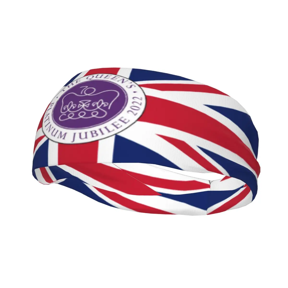 Elizabeth II Flag Elastic Hair Band Yoga Headband Makeup Hair Hoop Headwrap