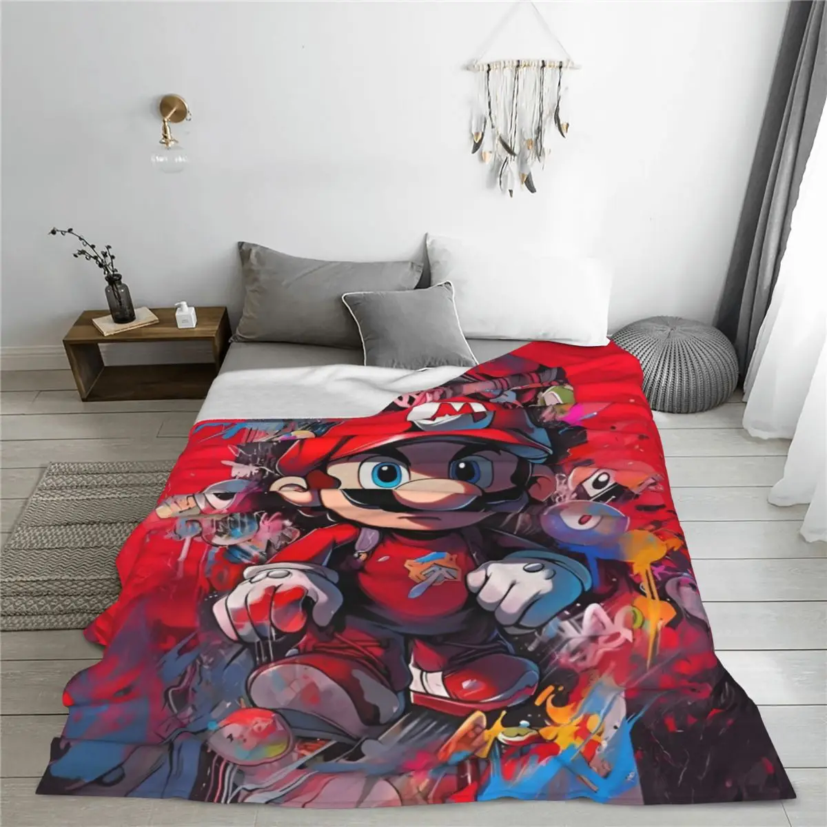 Cartoon M-Marioes-Bros Blanket Fleece Winter Breathable Soft Throw Blankets for Bed Travel Bedspread