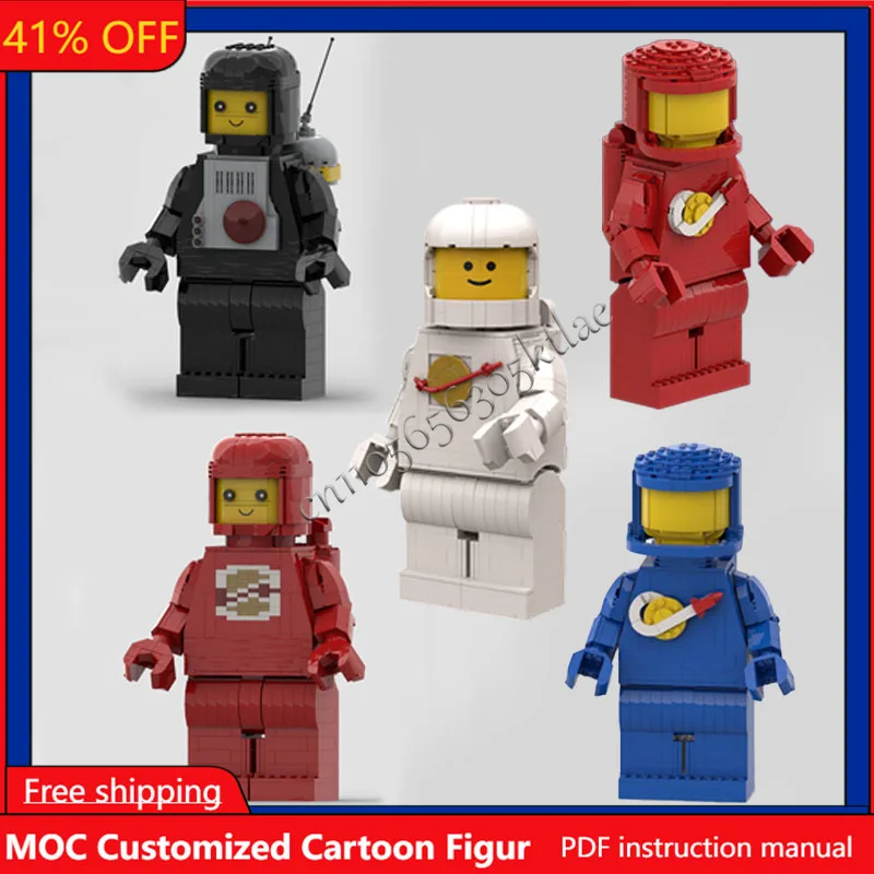 NEUER Weltraumfilm MOC Anpassen Modulare klassische Raumfahrerfiguren Modell DIY kreative Ideen Kinderspielzeug Montage Puzzle Geburtstagsgeschenk