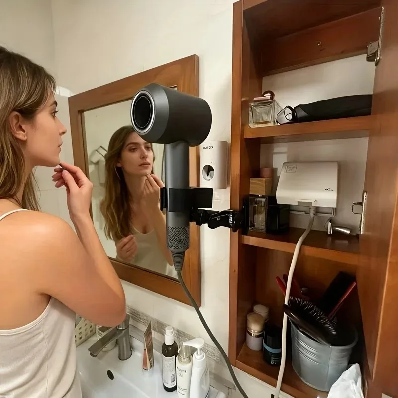 Pet Hair Dryer Holder 360 Degree Rotate Adjustable Metal Stand With Anti Slip Suction Clamp Hands For Pet Grooming Care Supply view 3