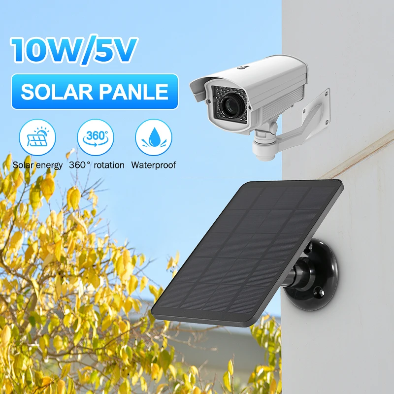 10W Solarpanel 5V Solarzellen Ladegerät Outdoor Wandern Wasserdichtes Solarladepanel für Wandern Licht Kleines Heimbeleuchtungssystem