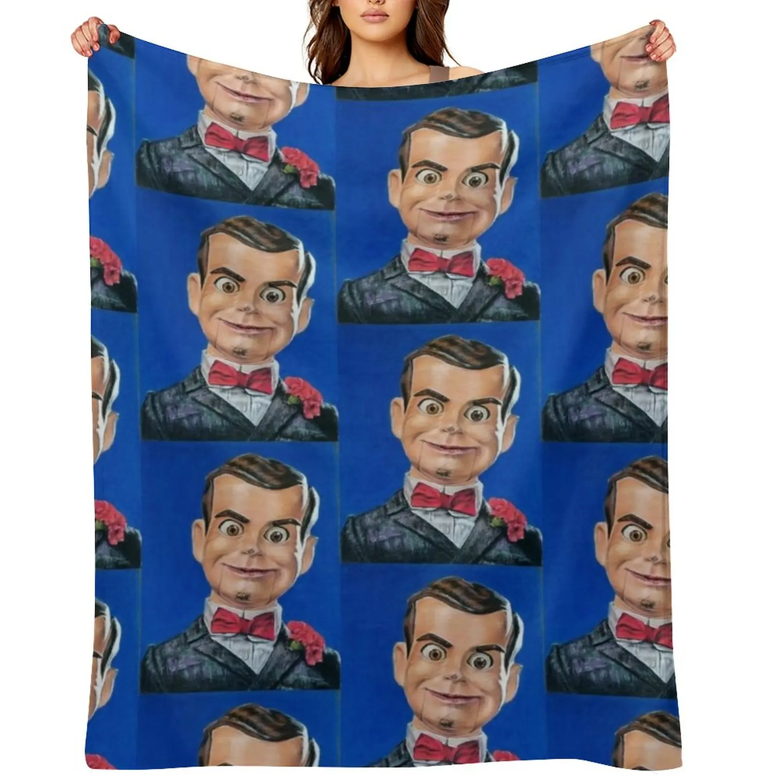 

Spooky Goosebumps Ventriloquist Dummy Throw Blanket Vintage Fashion Sofas For Sofa Thin Blankets