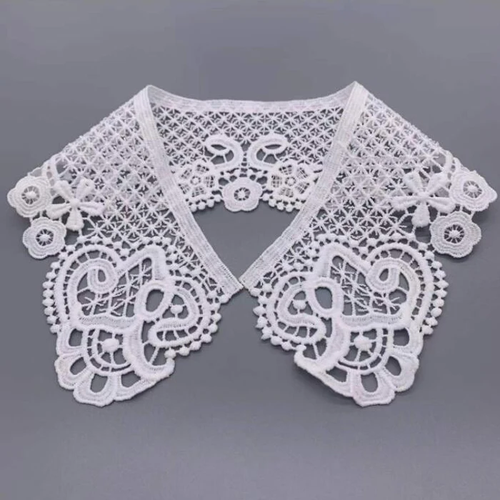White Neckline Lace Collar Craft Sewing Fabric Venise Motif Applique Trims  DIY Craft - AliExpress 15