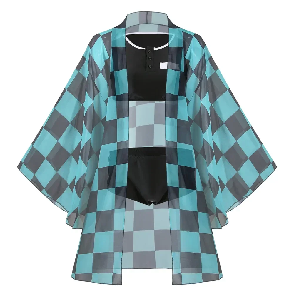 Cosplaybilibili Demon Slayer Swimsuit Kochou Shinobu Kamado Tanjirou Nezuko Cosplay Costume Kimono Sexy Bikini Beach Swimwear