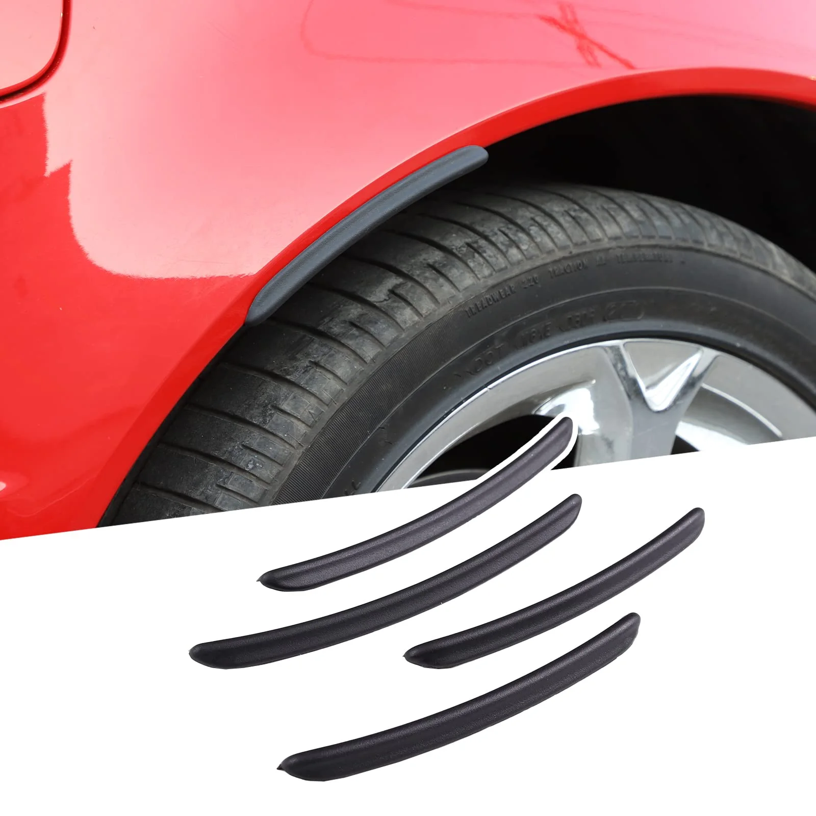 2Pcs Car Fender Vents Protector Cover Auto Wheel Eyebrow Arch Decoration Strips Car Stickers Universal Car Exterior Accessories