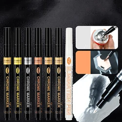 0.7mm Single Dual Tip Paint Pump Pen Liquid Mirror Chrome Marker DIY Art Projects Waterproof Ink Mirror Reflective Paint Pen