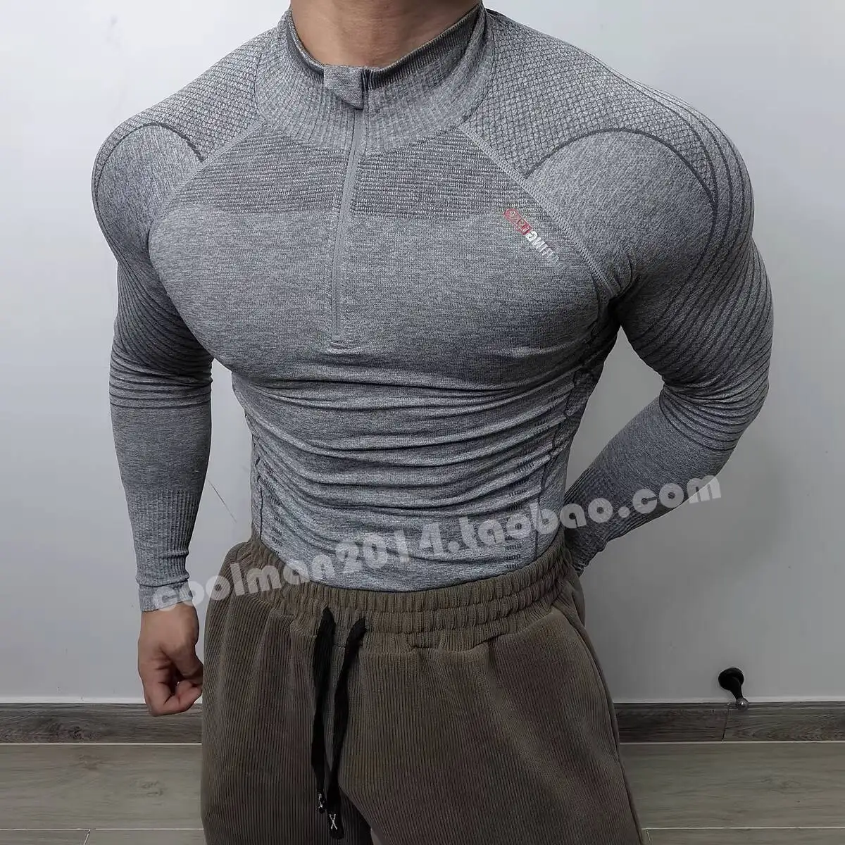 

Летняя вязаная футболка в стиле хип-хоп с длинным рукавом, для фитнеса, повседневная, винтажная, для спортзала, уличная одежда