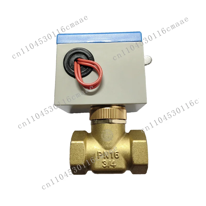 Two Way Electric Water Valve for Fan Coil of Central Air Conditioning Brass Motorized Ball Valve with