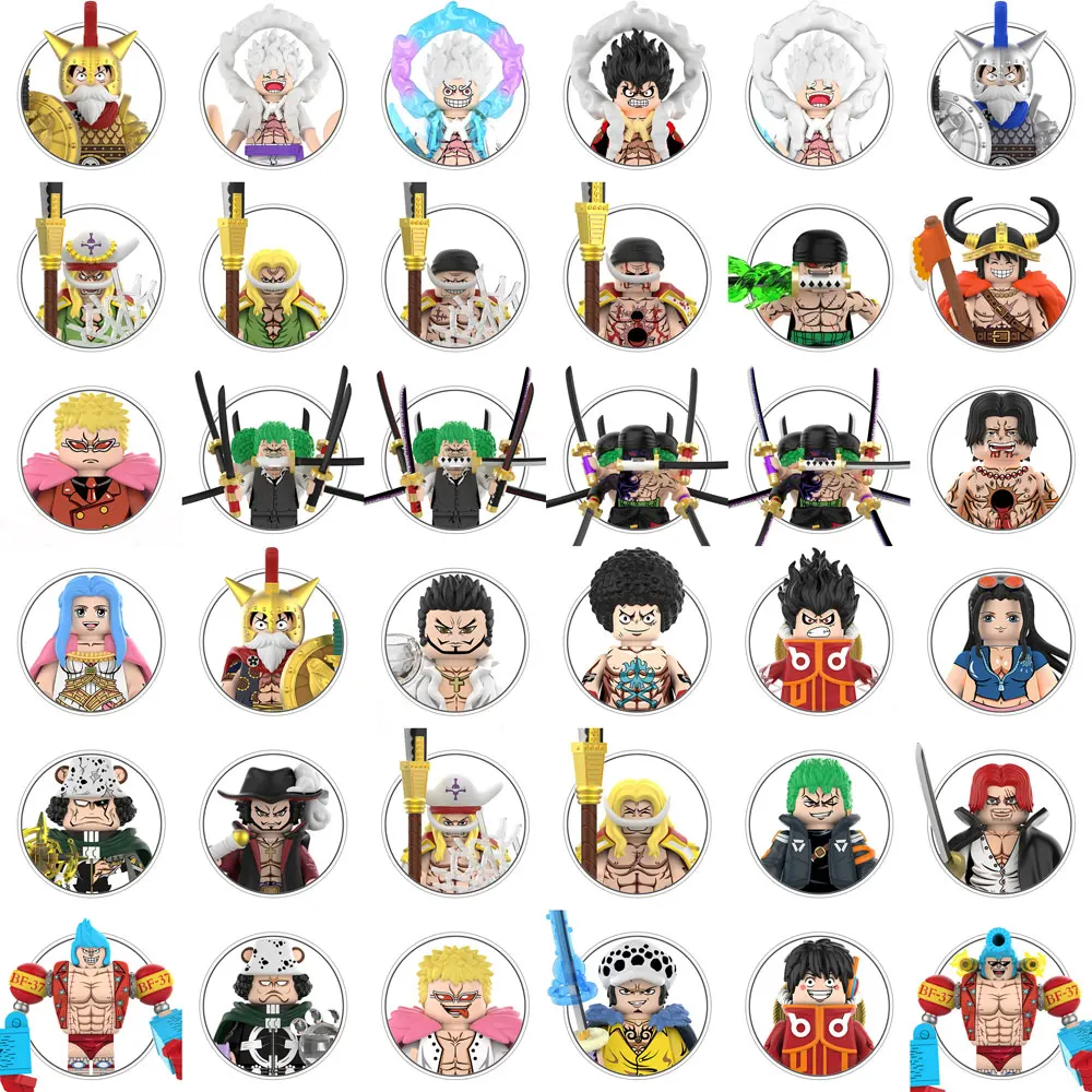 68 pièces, nouveau modèle, Luffy, Zoro, Nami, Sanji, Chopper, blocs de construction, mini figurines, accessoires, cadeau d'Halloween, cadeau de Noël