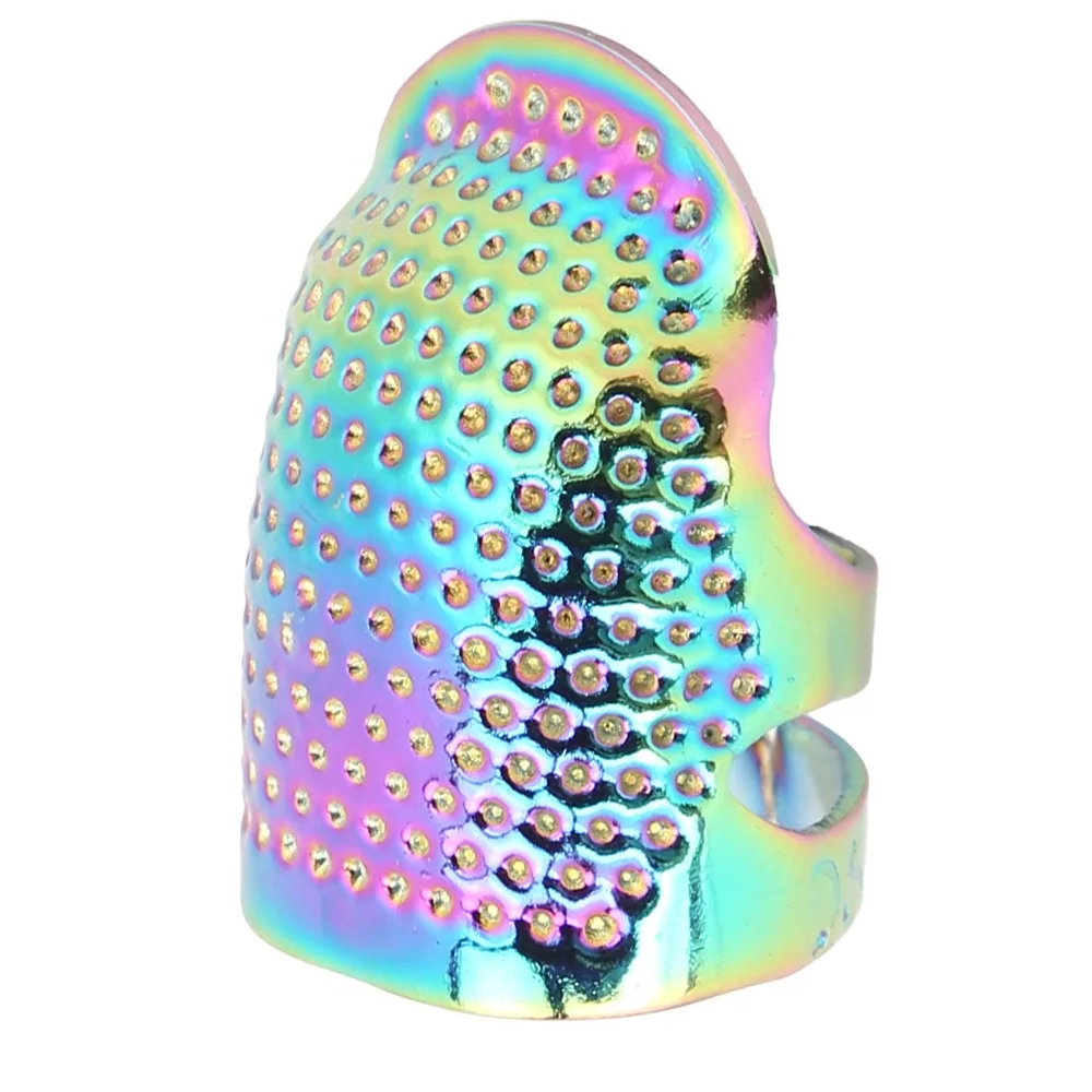 4Pcs Durable Brass Finger Protector Thimble Colorful Design Non-Slip Grip Adjustable Sewing Thimble Metal Thimble For Needlework