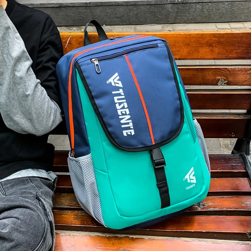 Badminton Tennis Rackets Backpack with Shoes Pocket Outdoor Sports Travel Yoga Training Commuting Bag Large Laptop College Bags