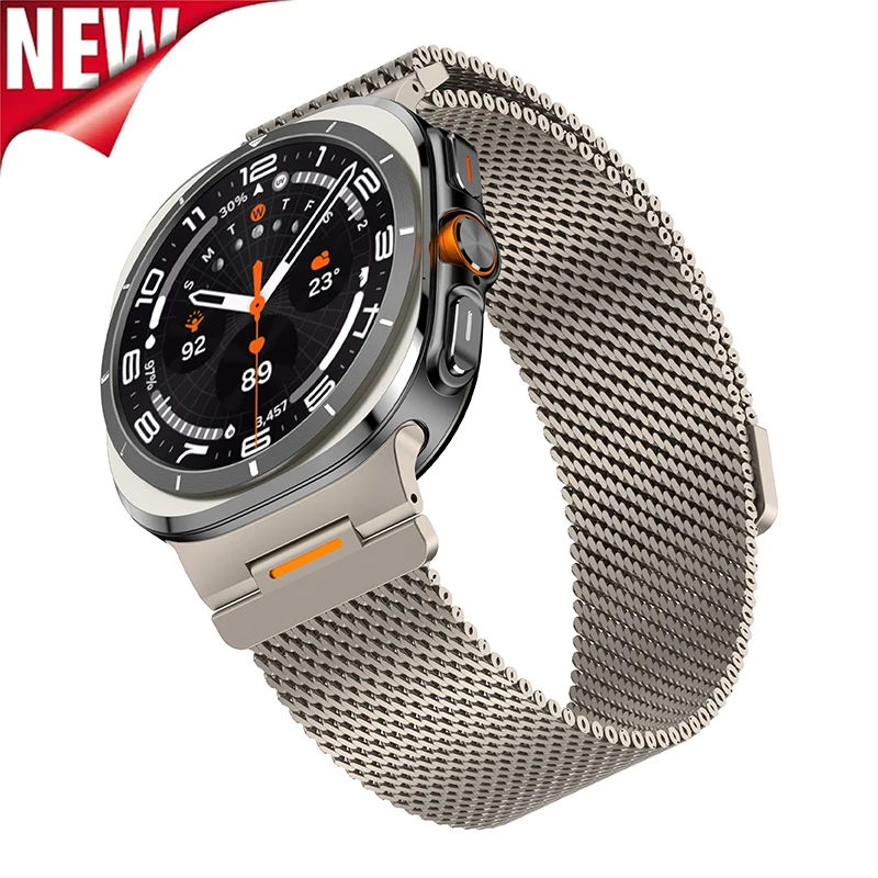 Stainless Steel Magnetic Strap for Samsung Galaxy Watch Ultra 47mm 2025 Metal Loop Bracelet for Galaxy Watch 7 Ultra Wristband